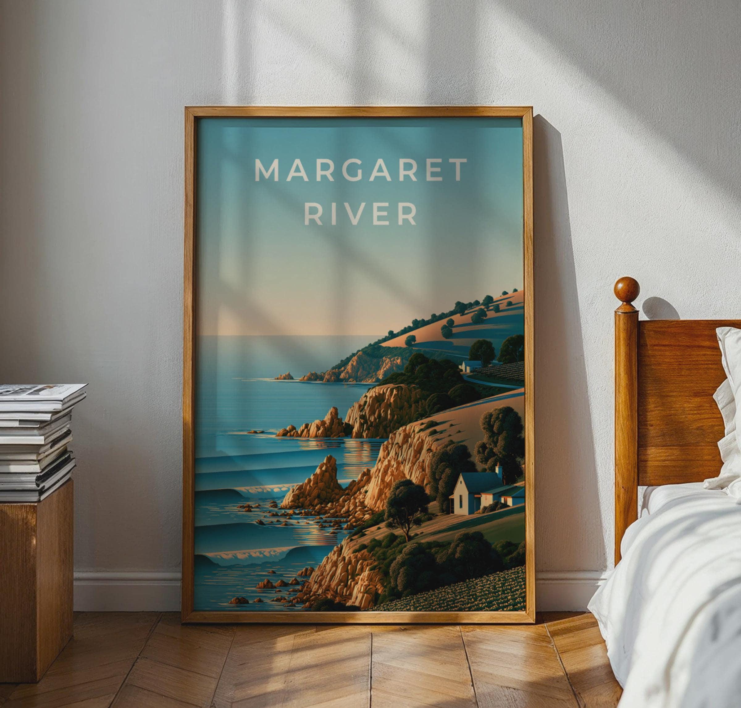 Margaret River Landscape Poster Coastal Wall Art Print - Travel Wall Art