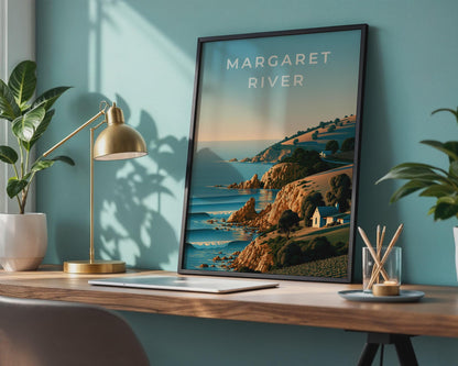 Margaret River Landscape Poster Coastal Wall Art Print - Travel Wall Art