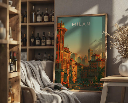 Milan Cityscape Wall Art Print - Travel Wall Art
