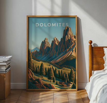 Dolomites Mountain Scenery Poster - Travel Wall Art