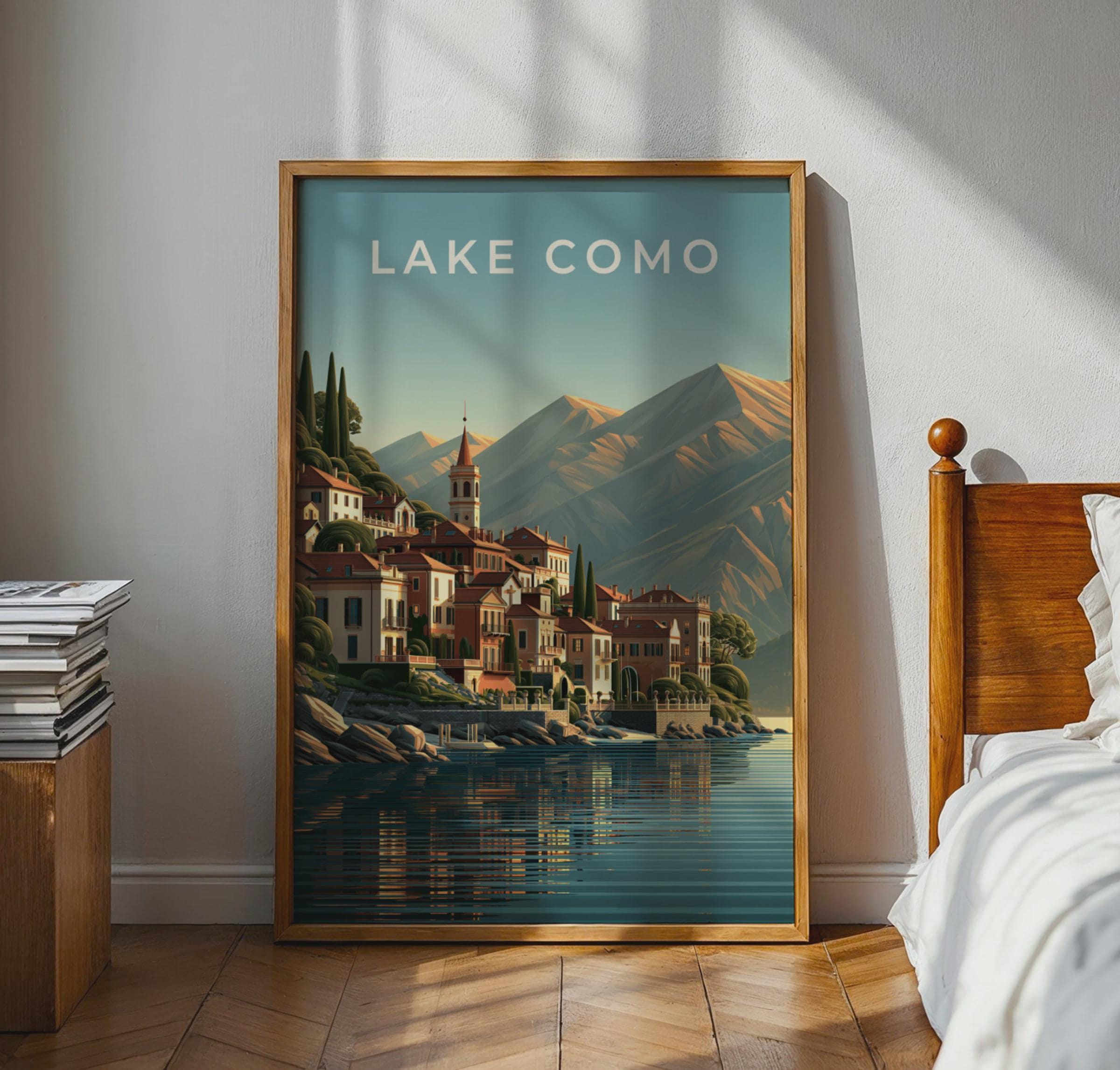 Lake Como Italian Landscape Poster - Travel Wall Art