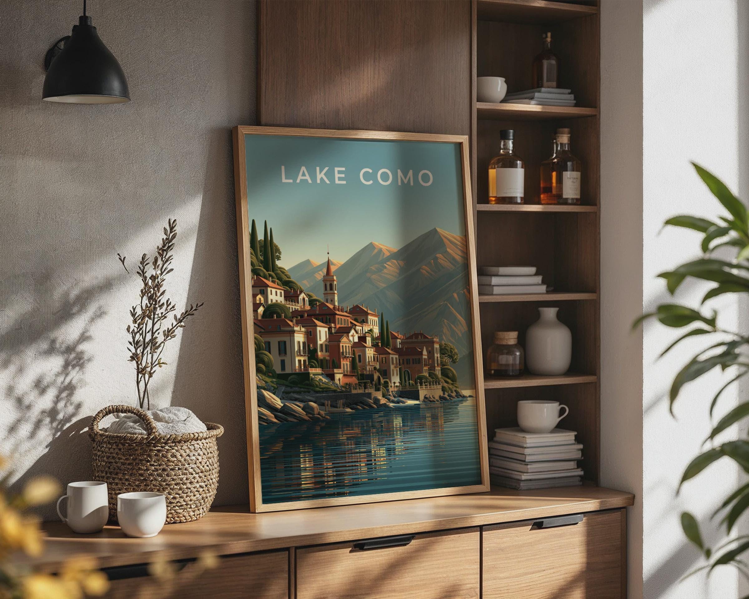Lake Como Italian Landscape Poster - Travel Wall Art