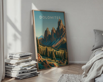 Dolomites Mountain Scenery Poster - Travel Wall Art