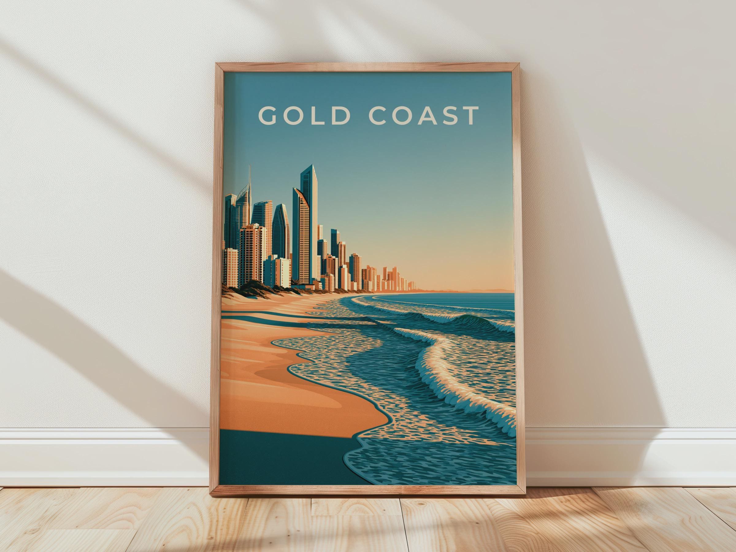 Gold Coast Coastal Landscape Print - Travel Wall Art