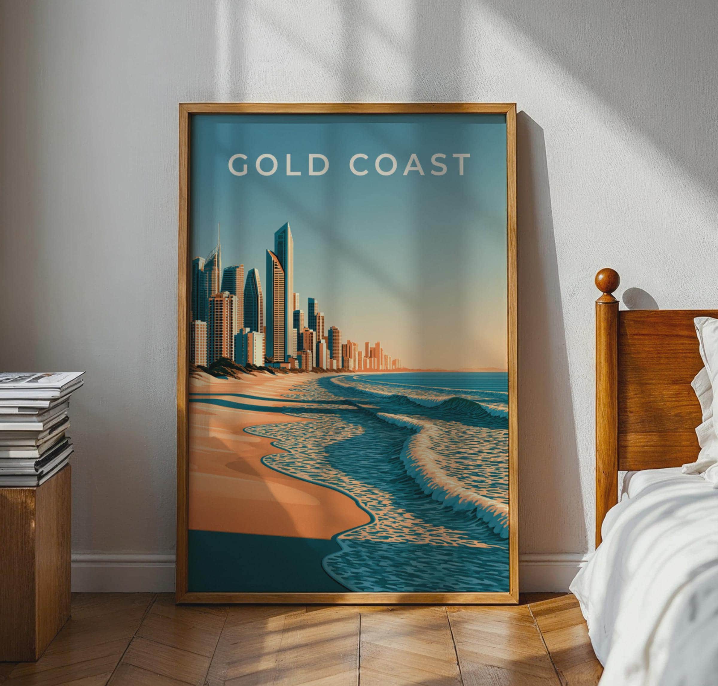 Gold Coast Coastal Landscape Print - Travel Wall Art