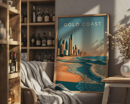 Gold Coast Coastal Landscape Print - Travel Wall Art