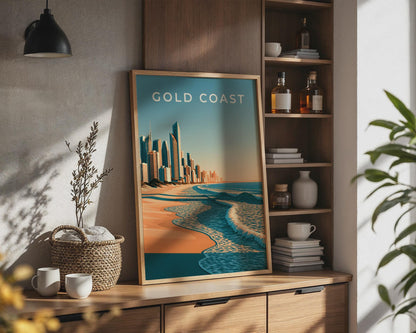 Gold Coast Coastal Landscape Print - Travel Wall Art