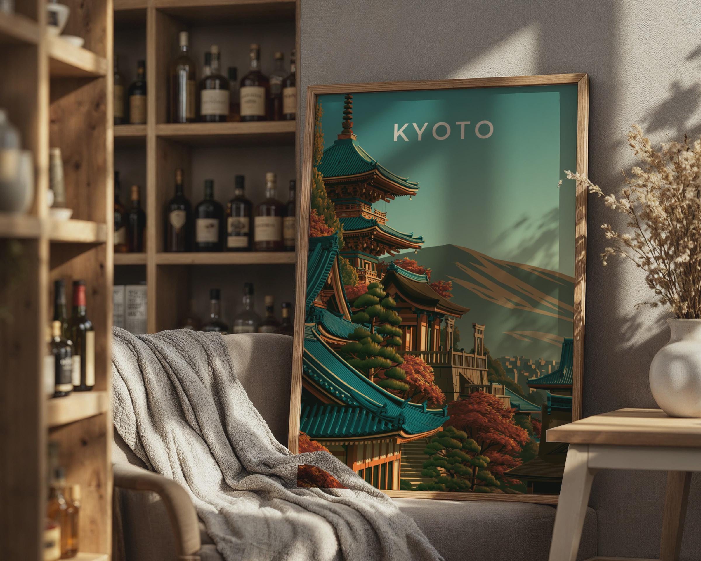 Kyoto Cityscape Wall Art Print - Travel Wall Art