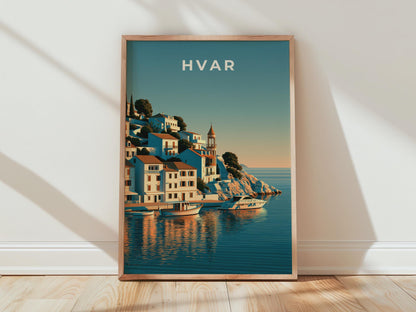 Hvar Coastal Artwork Print - Travel Wall Art