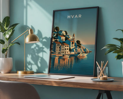 Hvar Coastal Artwork Print - Travel Wall Art