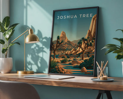 Joshua Tree Art Desert Landscape Poster - Travel Wall Art