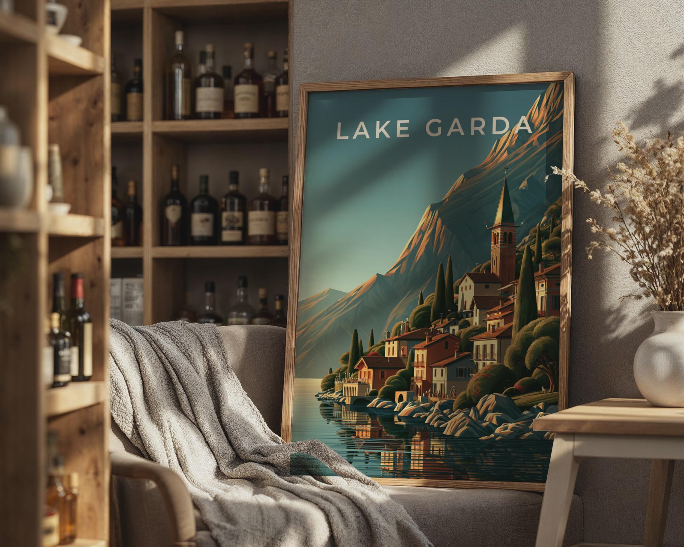 Lake Garda Italian Landscape Print - Travel Wall Art