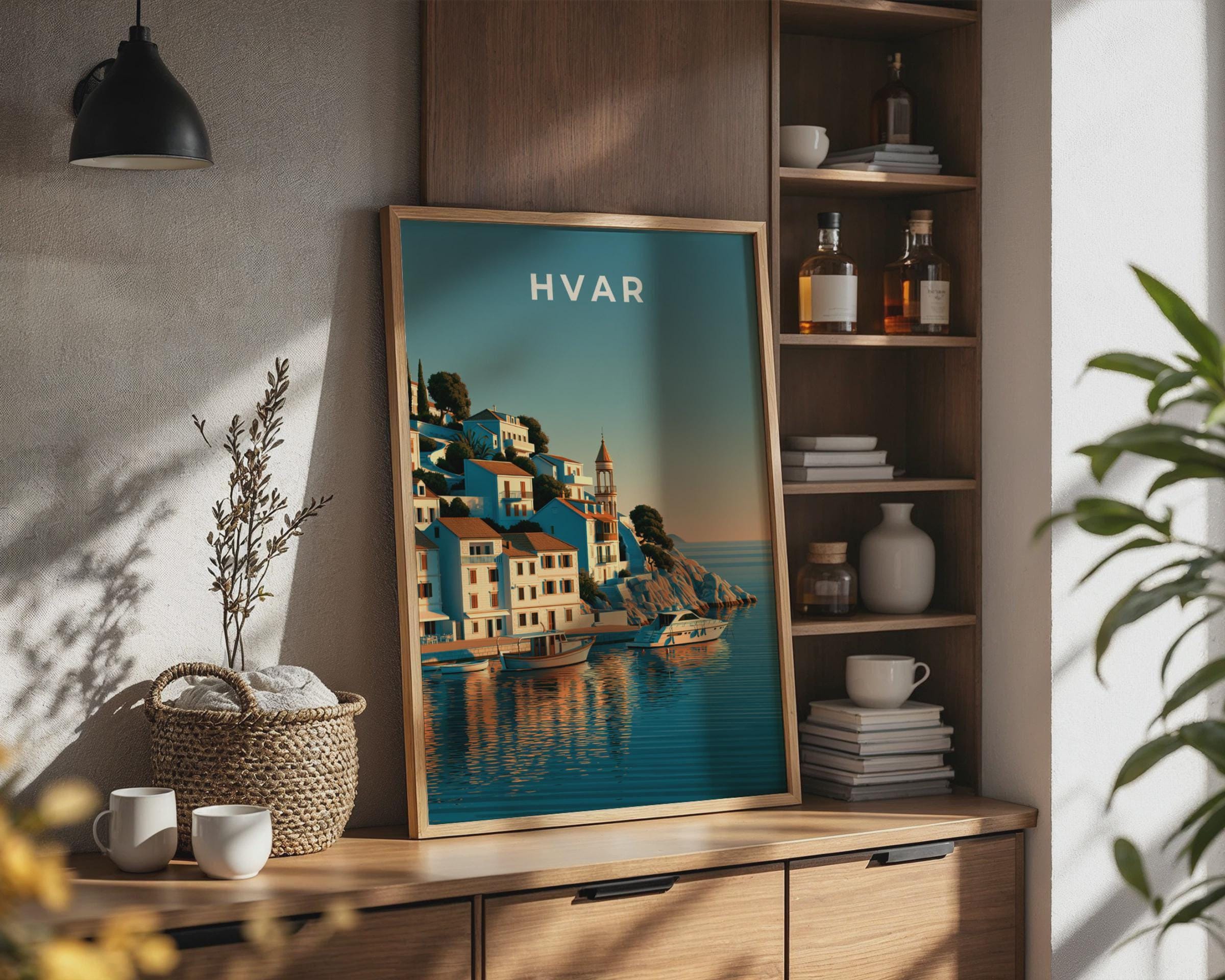 Hvar Coastal Artwork Print - Travel Wall Art