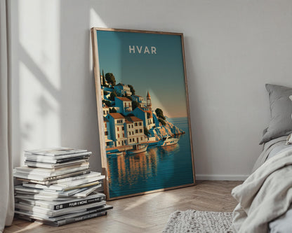 Hvar Coastal Artwork Print - Travel Wall Art