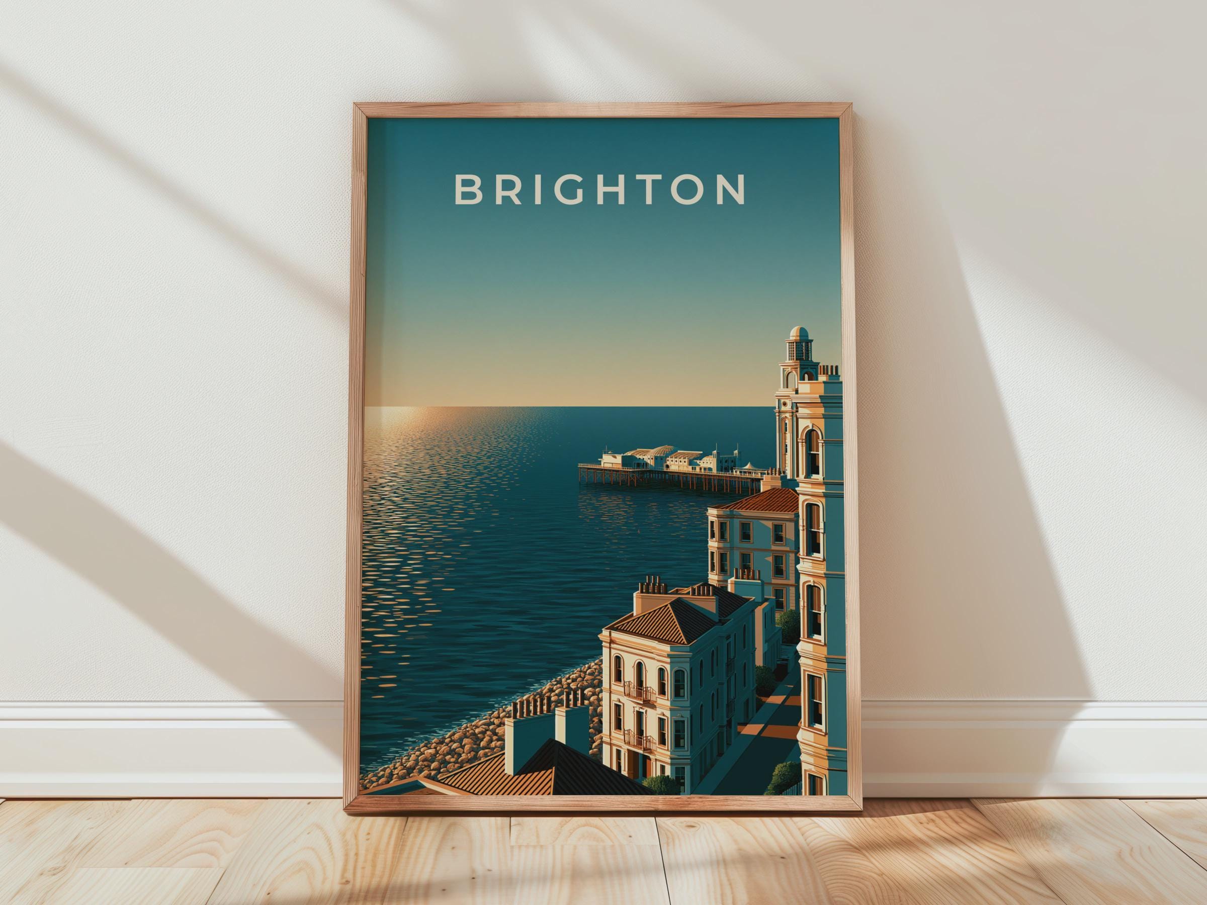 Brighton Coastal Wall Art Print - Travel Wall Art