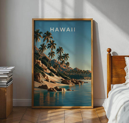 Hawaiian Landscape Tropical Wall Art Print - Travel Wall Art