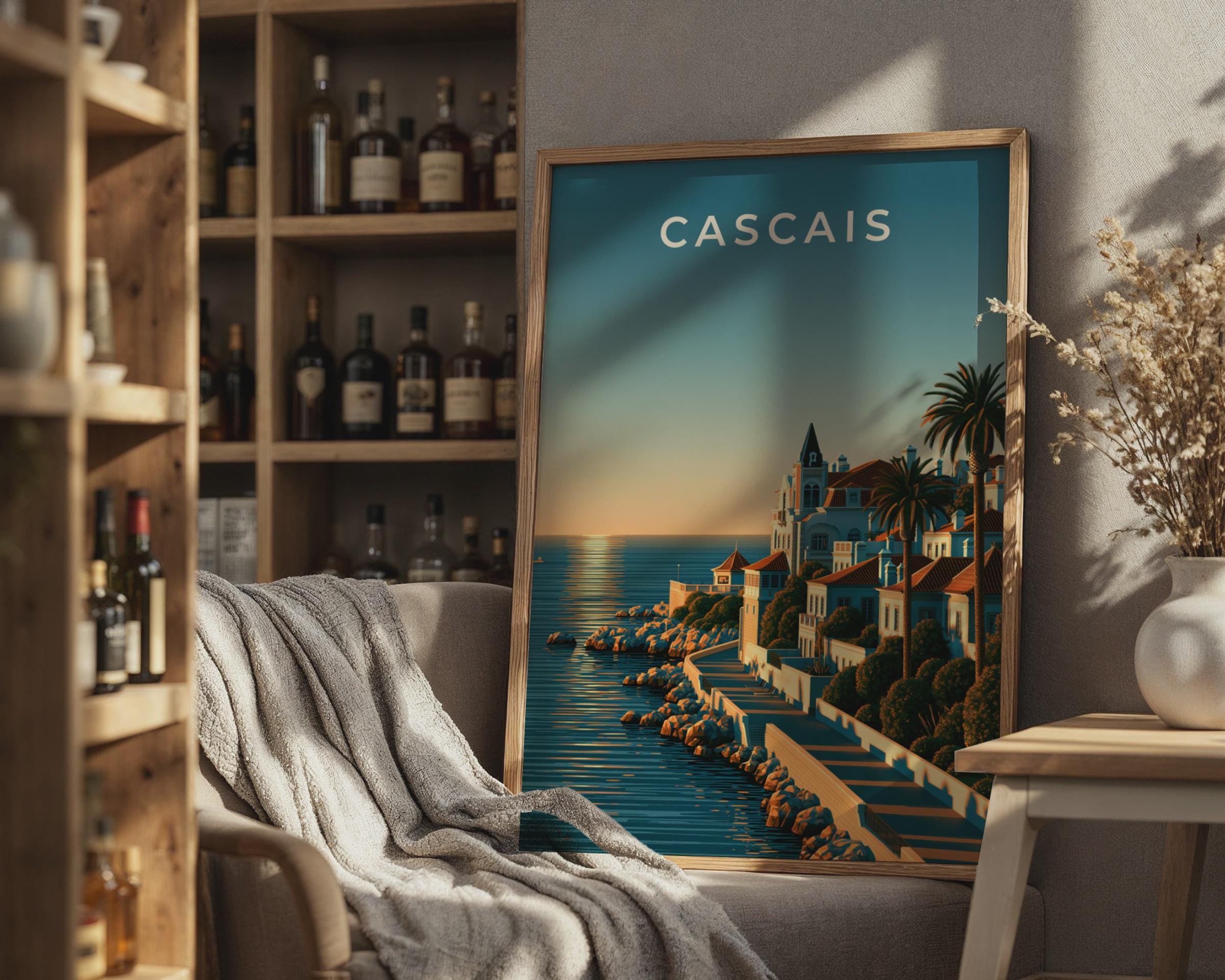 Cascais Coastal Print Wall Art - Travel Wall Art