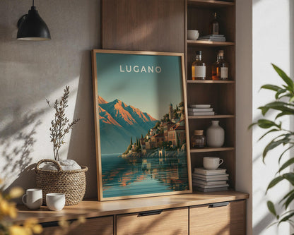 Lugano Poster Scenic Art Print - Travel Wall Art