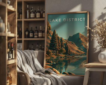 Lake District Landscape Poster Nature Print Wall Art - Travel Wall Art