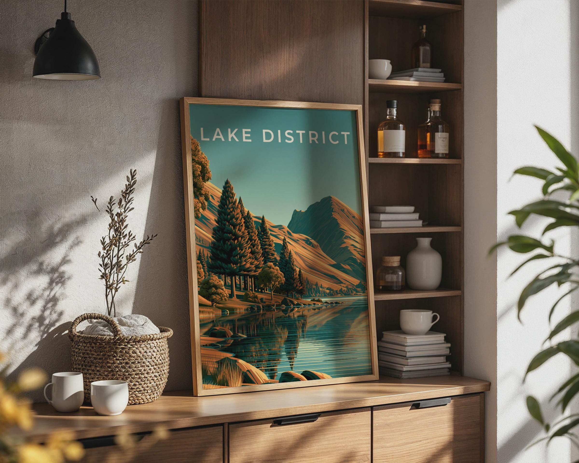 Lake District Landscape Poster Nature Print Wall Art - Travel Wall Art