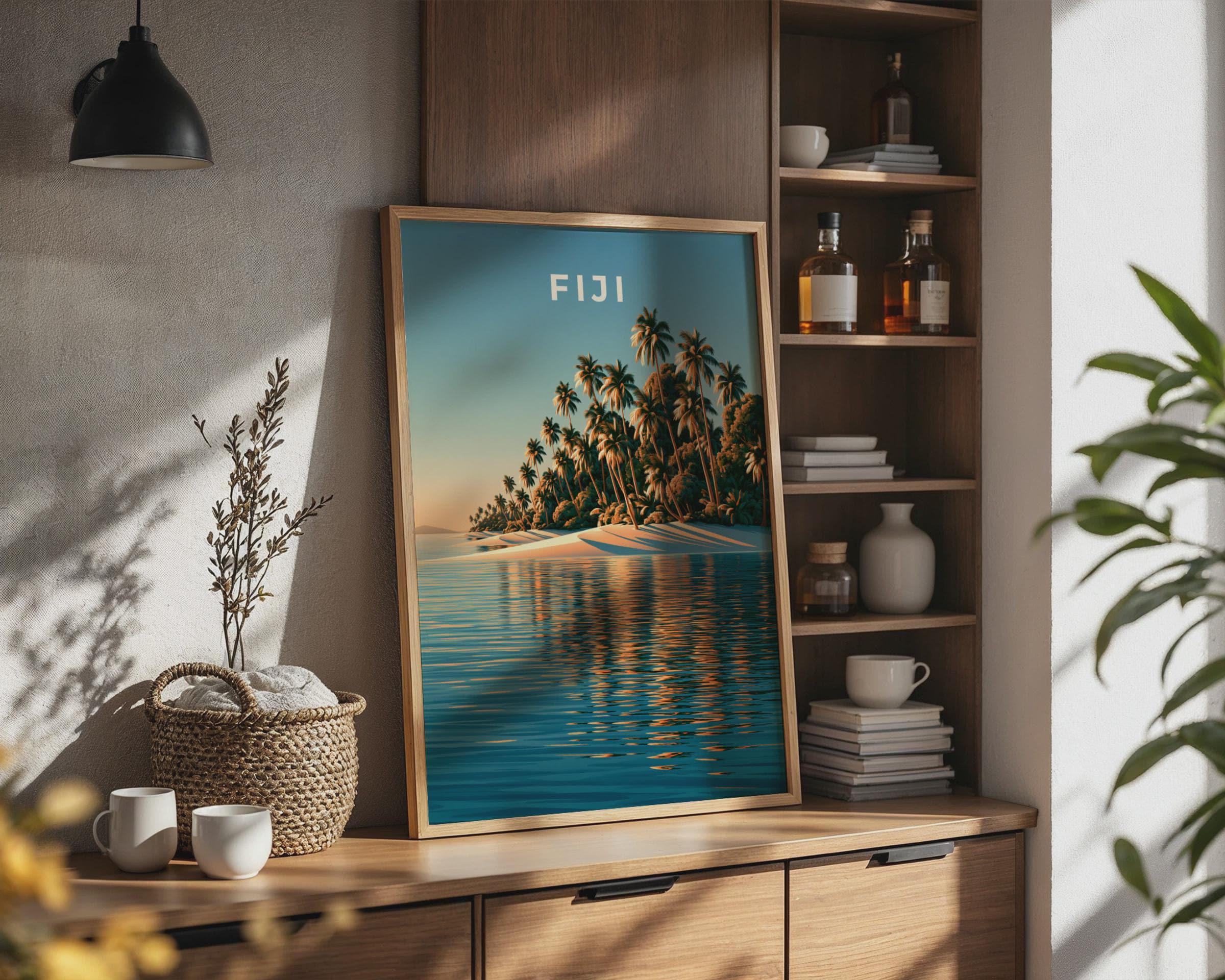 Fiji Poster Tropical Wall Art - Travel Wall Art