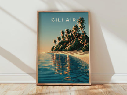 Gili Air Tropical Beach Print Ocean Wall Art - Travel Wall Art