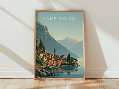 Lake Como Vintage Poster Art Print - Travel Wall Art