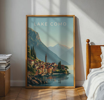 Lake Como Vintage Poster Art Print - Travel Wall Art