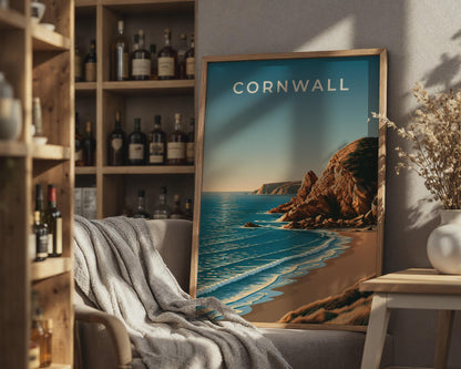Cornwall Coastal Print Seascape Wall Art - Travel Wall Art