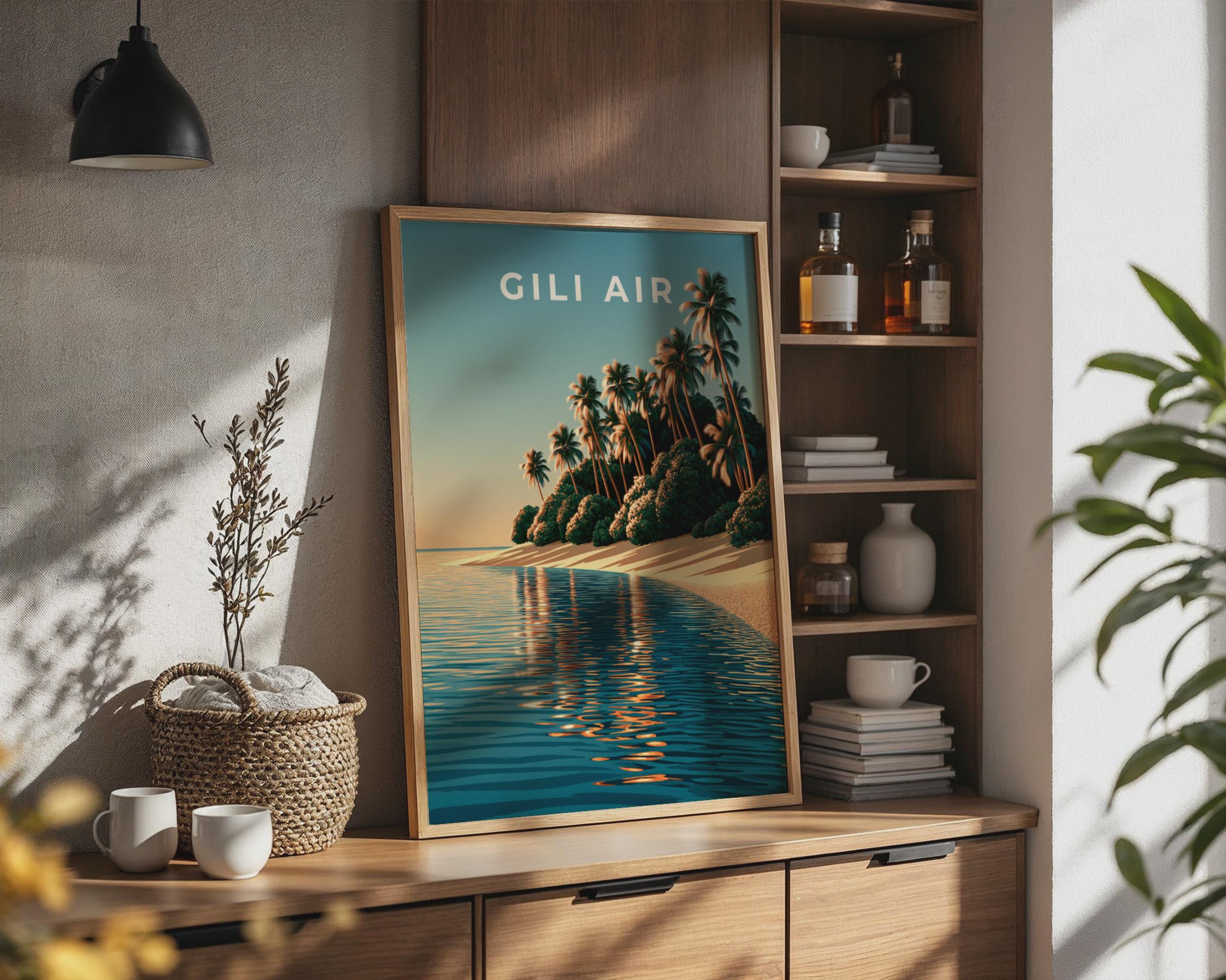 Gili Air Tropical Beach Print Ocean Wall Art - Travel Wall Art