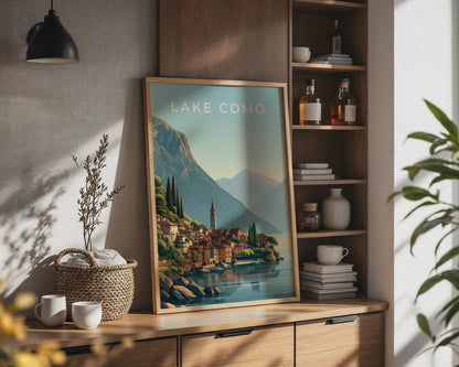 Lake Como Vintage Poster Art Print - Travel Wall Art