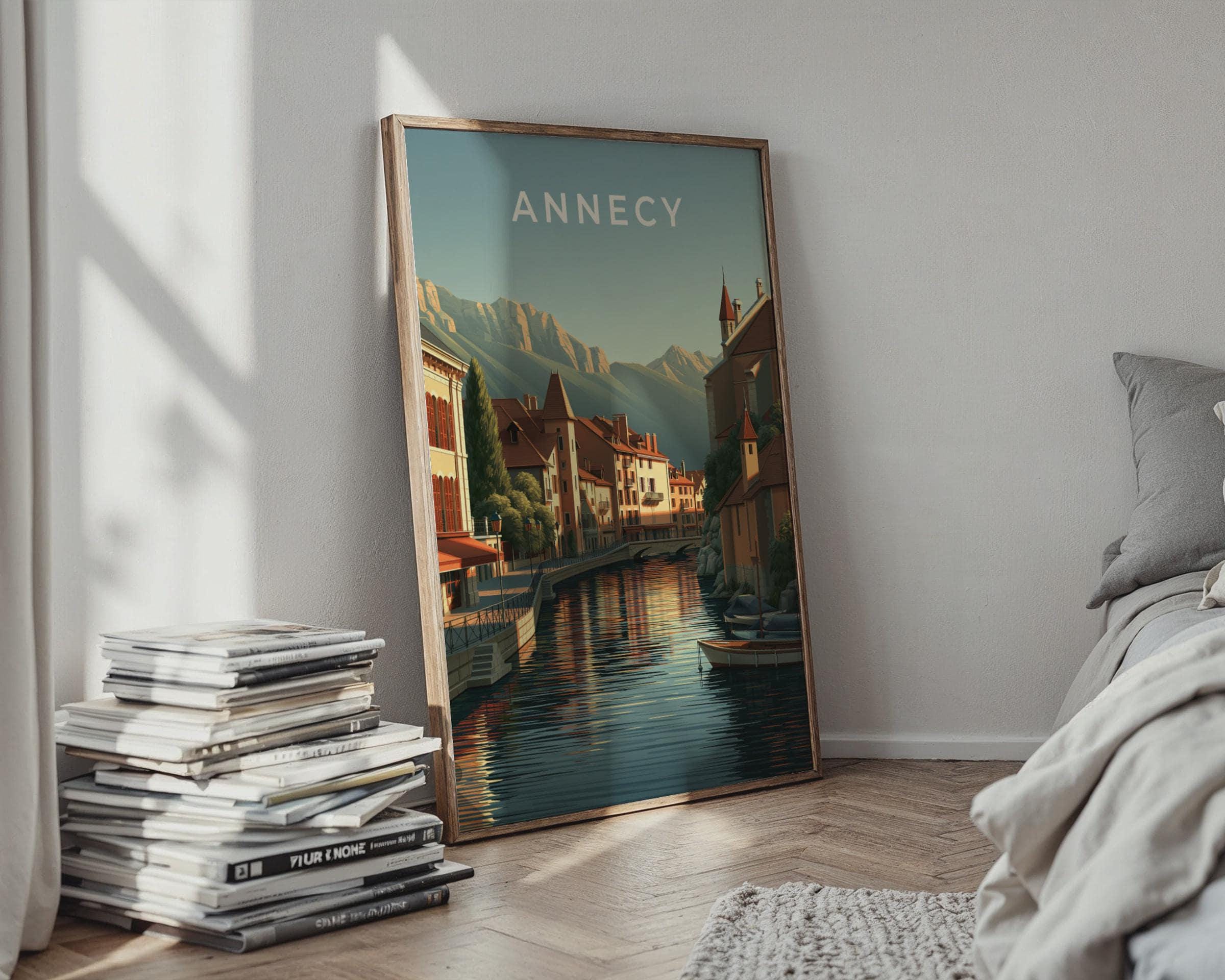 Annecy Cityscape Art Print - Travel Wall Art