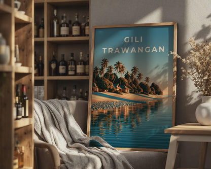 Gili Trawangan Tropical Beach Wall Art - Travel Wall Art