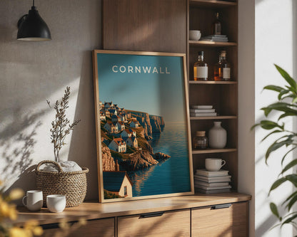 Cornwall Coastal Landscape Poster - Travel Wall Art