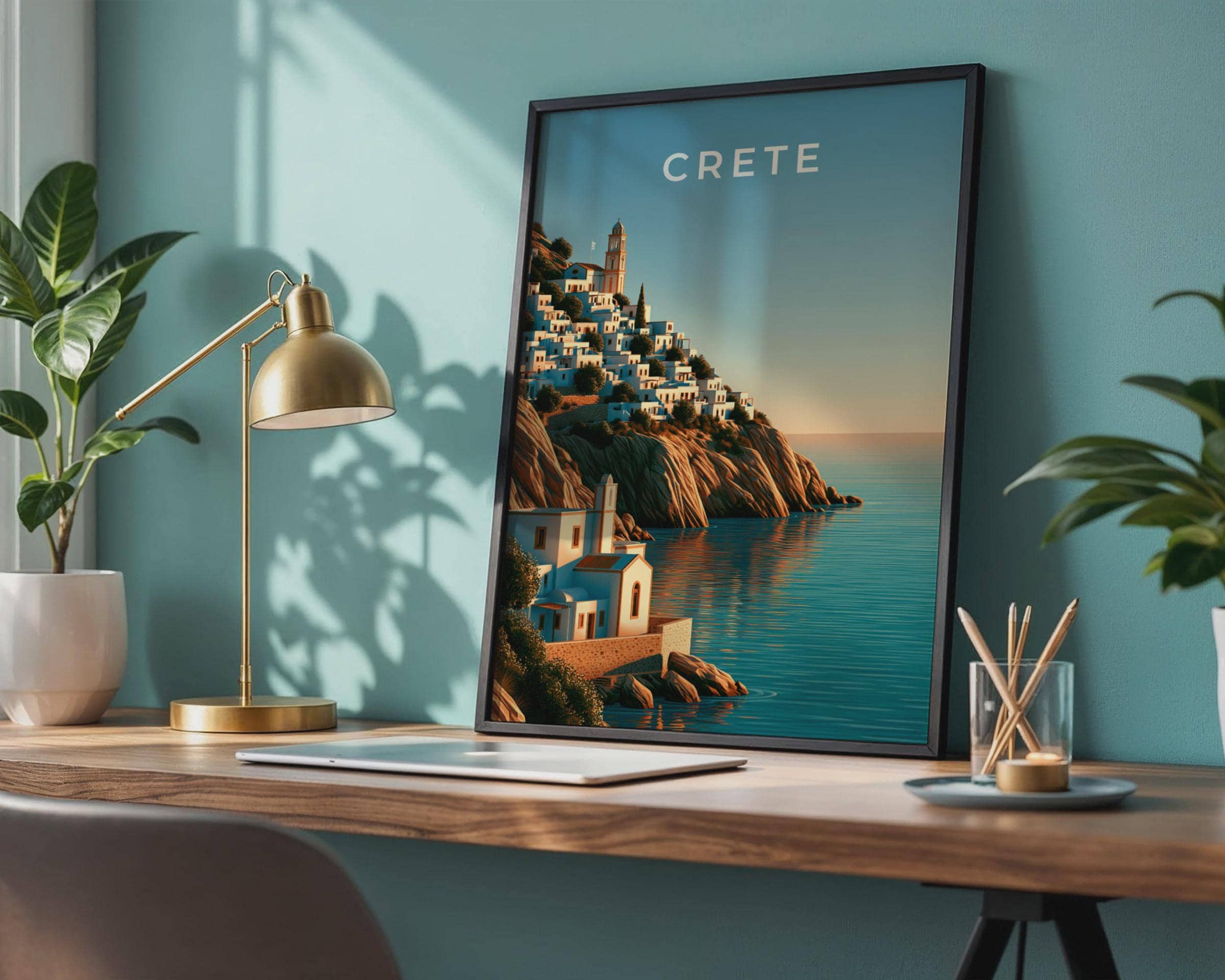Crete Coastal Landscape Wall Art Print - Travel Wall Art