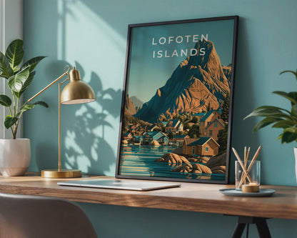 Lofoten Islands Norwegian Landscape Poster - Travel Wall Art