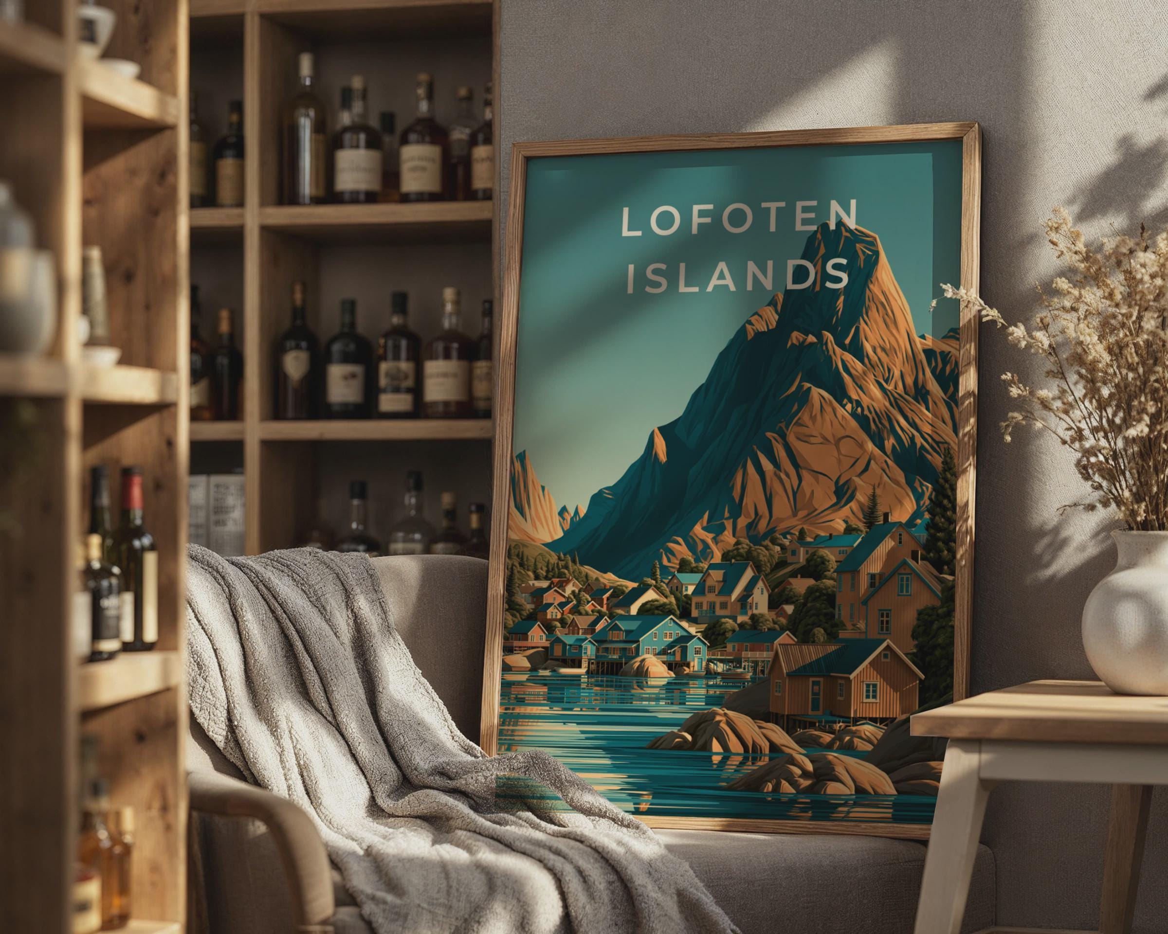 Lofoten Islands Norwegian Landscape Poster - Travel Wall Art