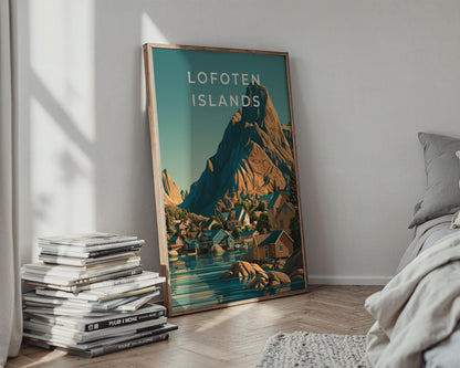 Lofoten Islands Norwegian Landscape Poster - Travel Wall Art
