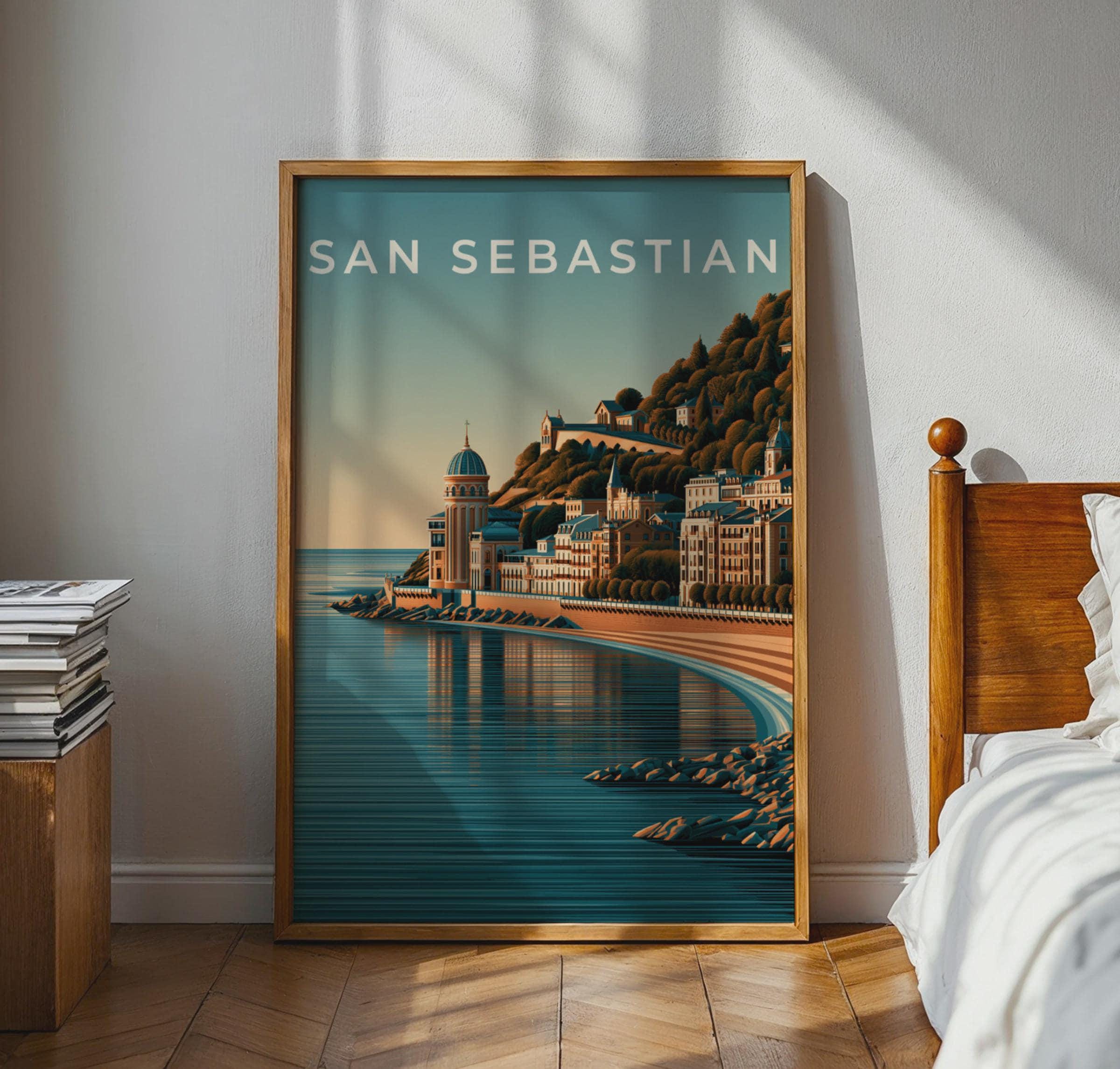 San Sebastian Coastal Landscape Print - Travel Wall Art