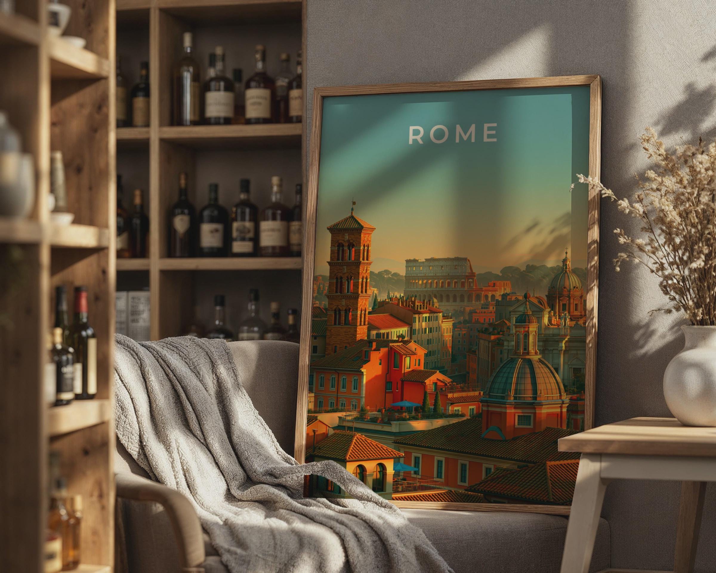 Rome Cityscape Wall Art Print - Travel Wall Art