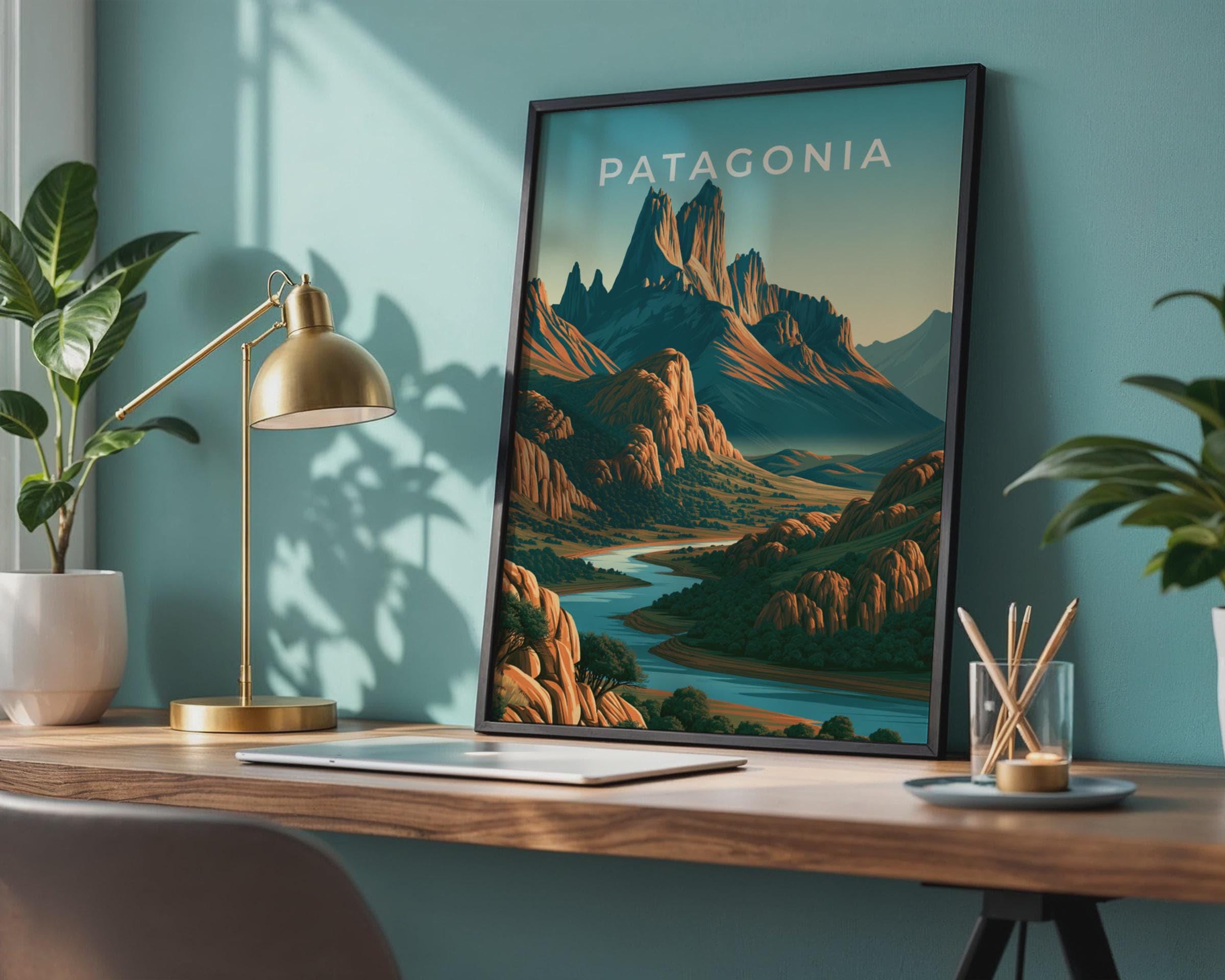 Patagonia Landscape Poster Print Art - Travel Wall Art