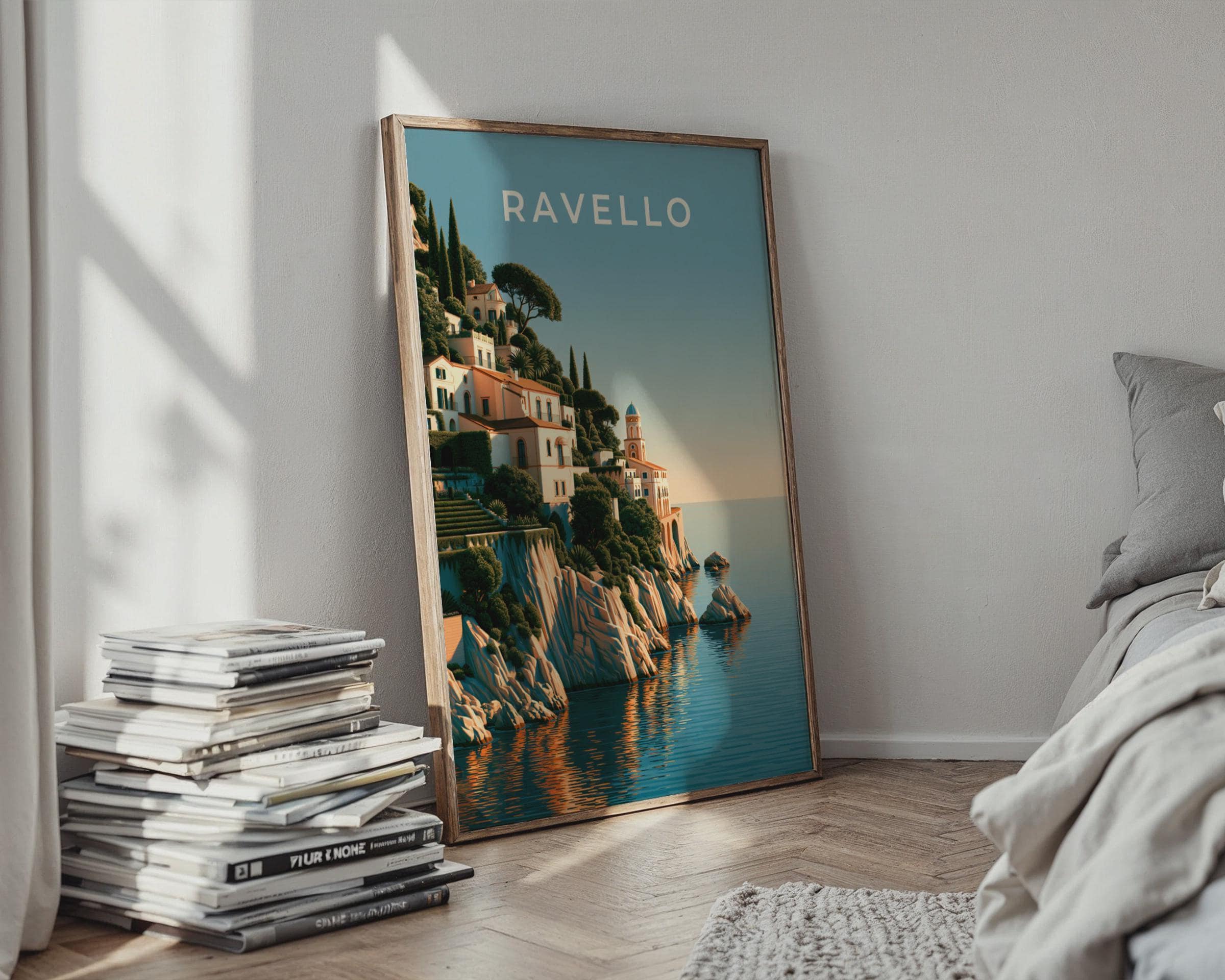 Ravello Coastal Town Landscape Print - Travel Wall Art
