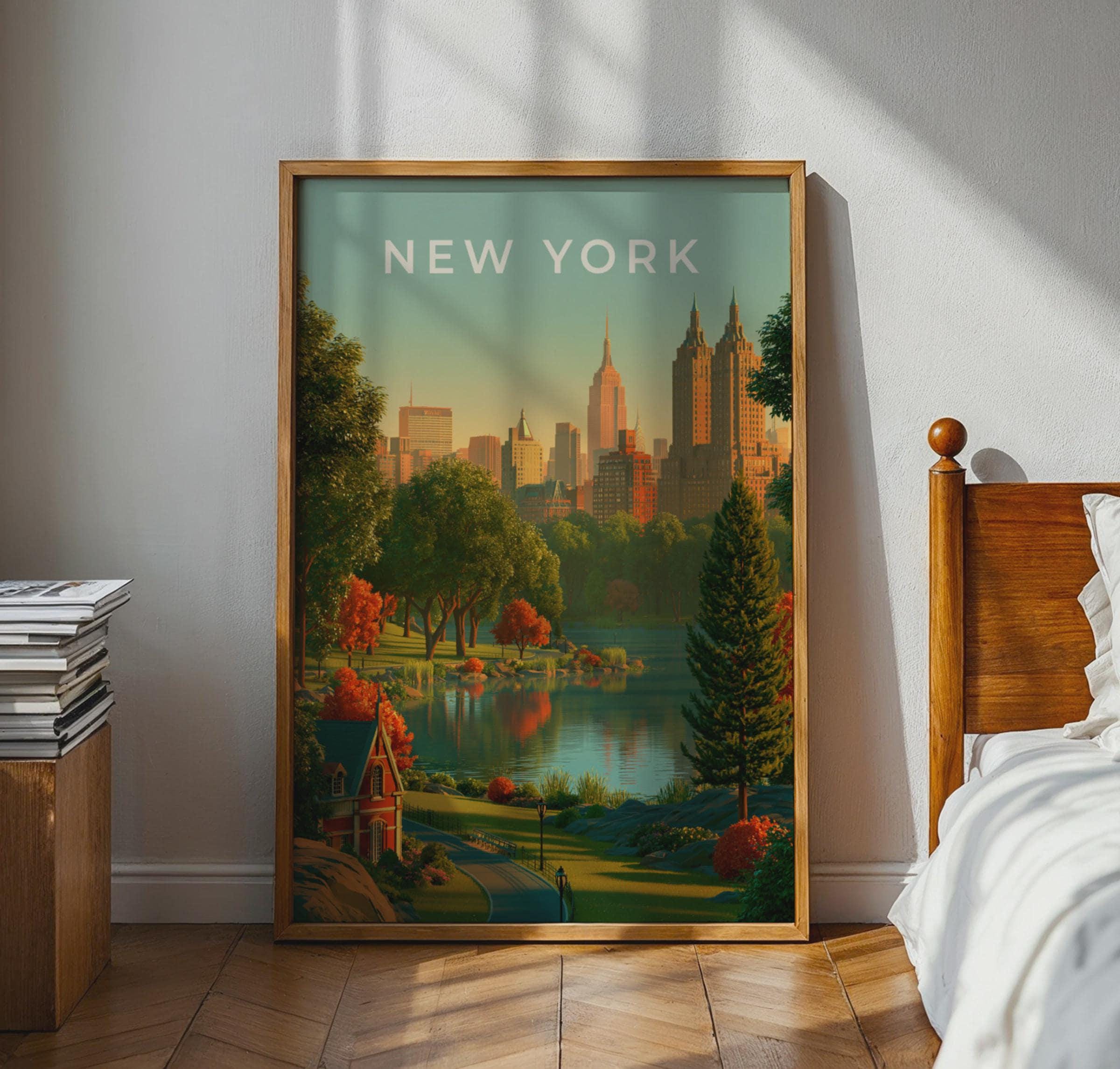 New York City Skyline Art Print - Travel Wall Art