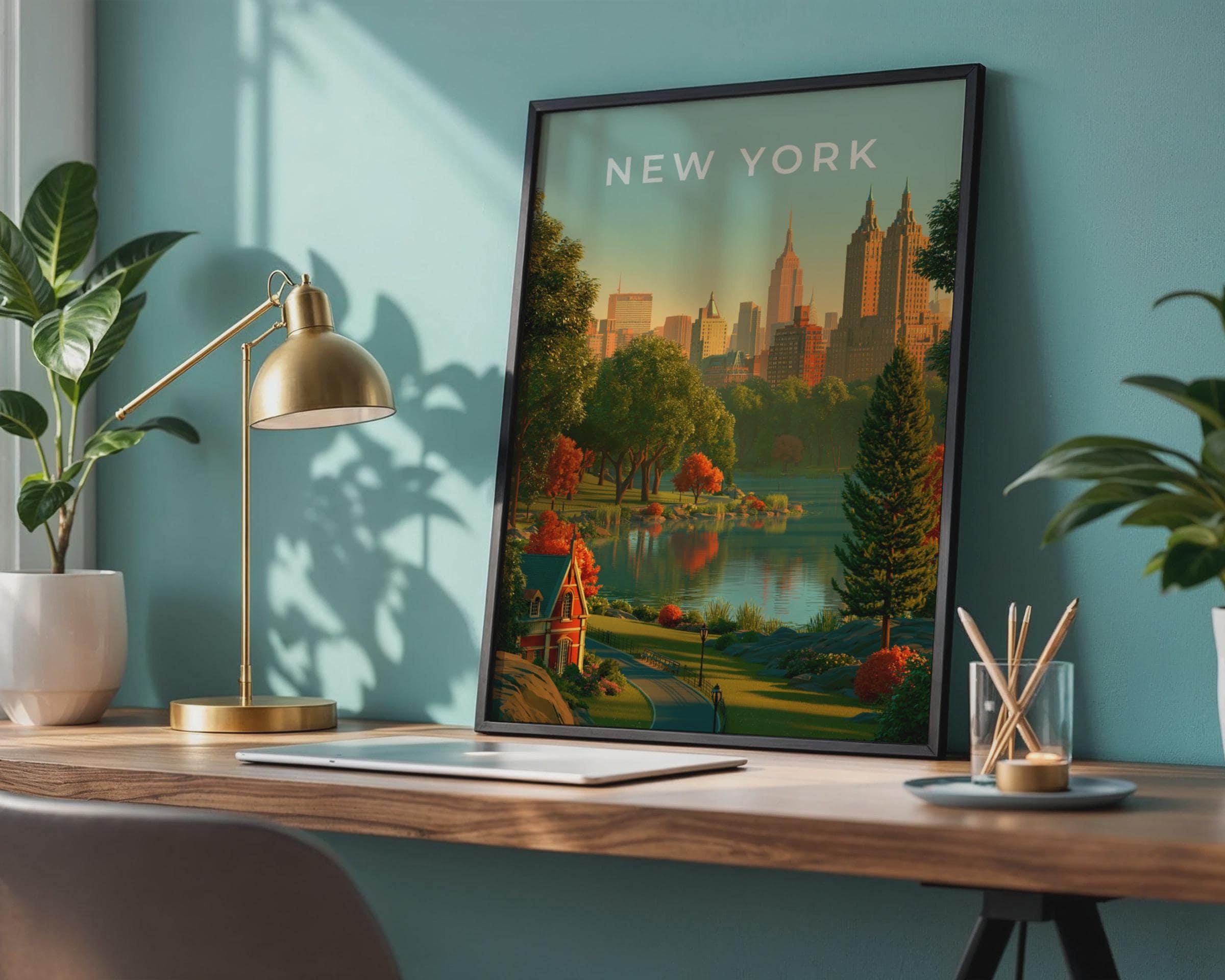New York City Skyline Art Print - Travel Wall Art