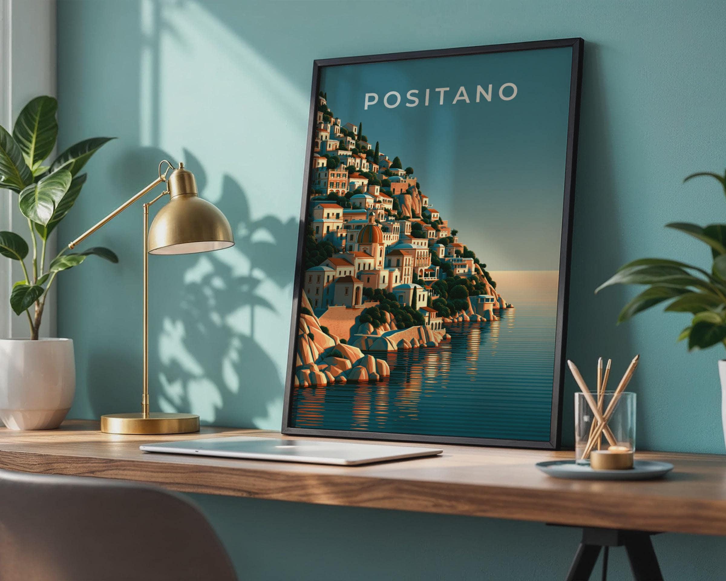 Positano Coastal Art Print - Travel Wall Art
