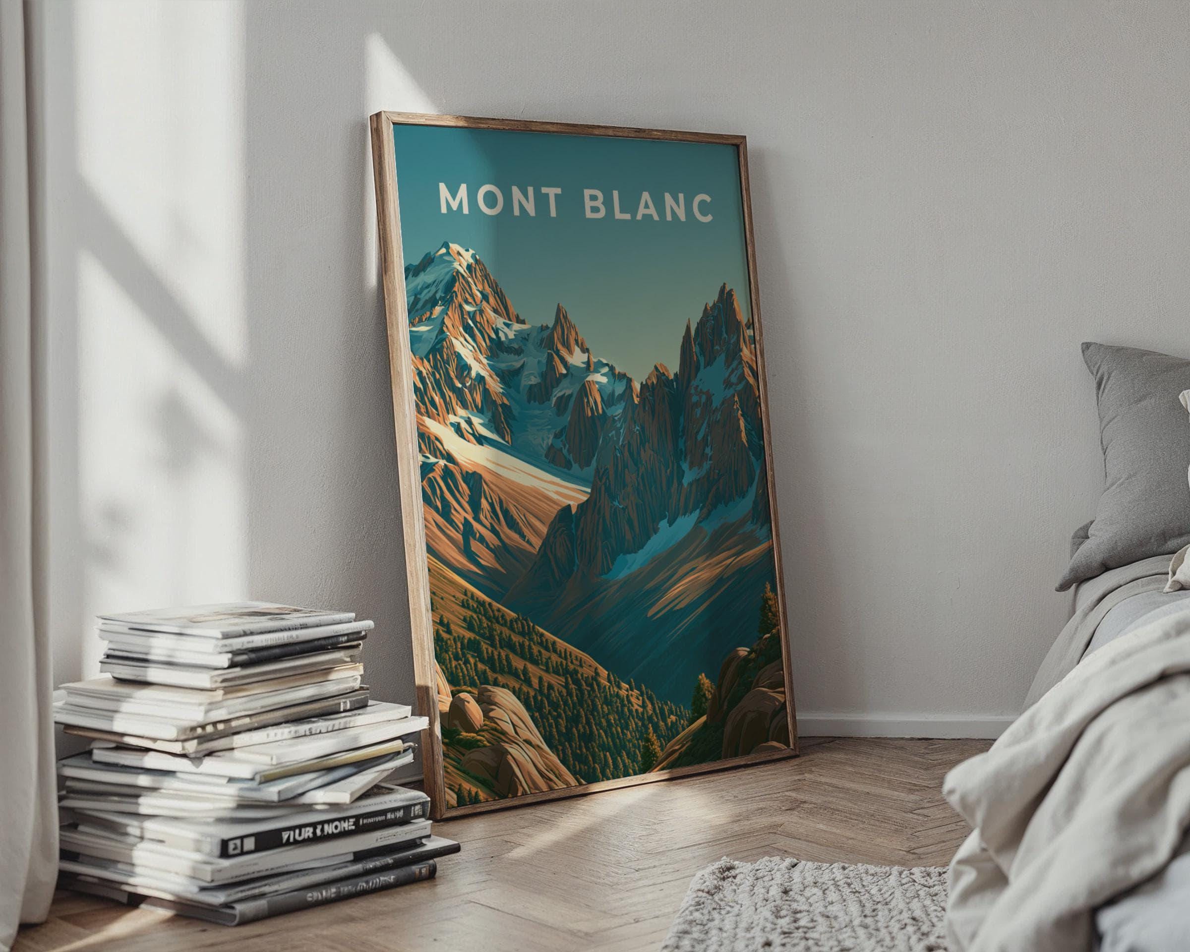 Mont Blanc Landscape Art Poster - Travel Wall Art