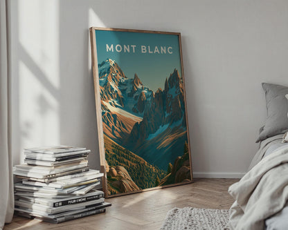 Mont Blanc Landscape Art Poster - Travel Wall Art