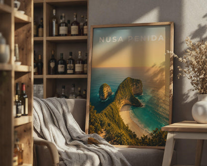 Nusa Penida Tropical Travel Poster Landscape Wall Art - Travel Wall Art