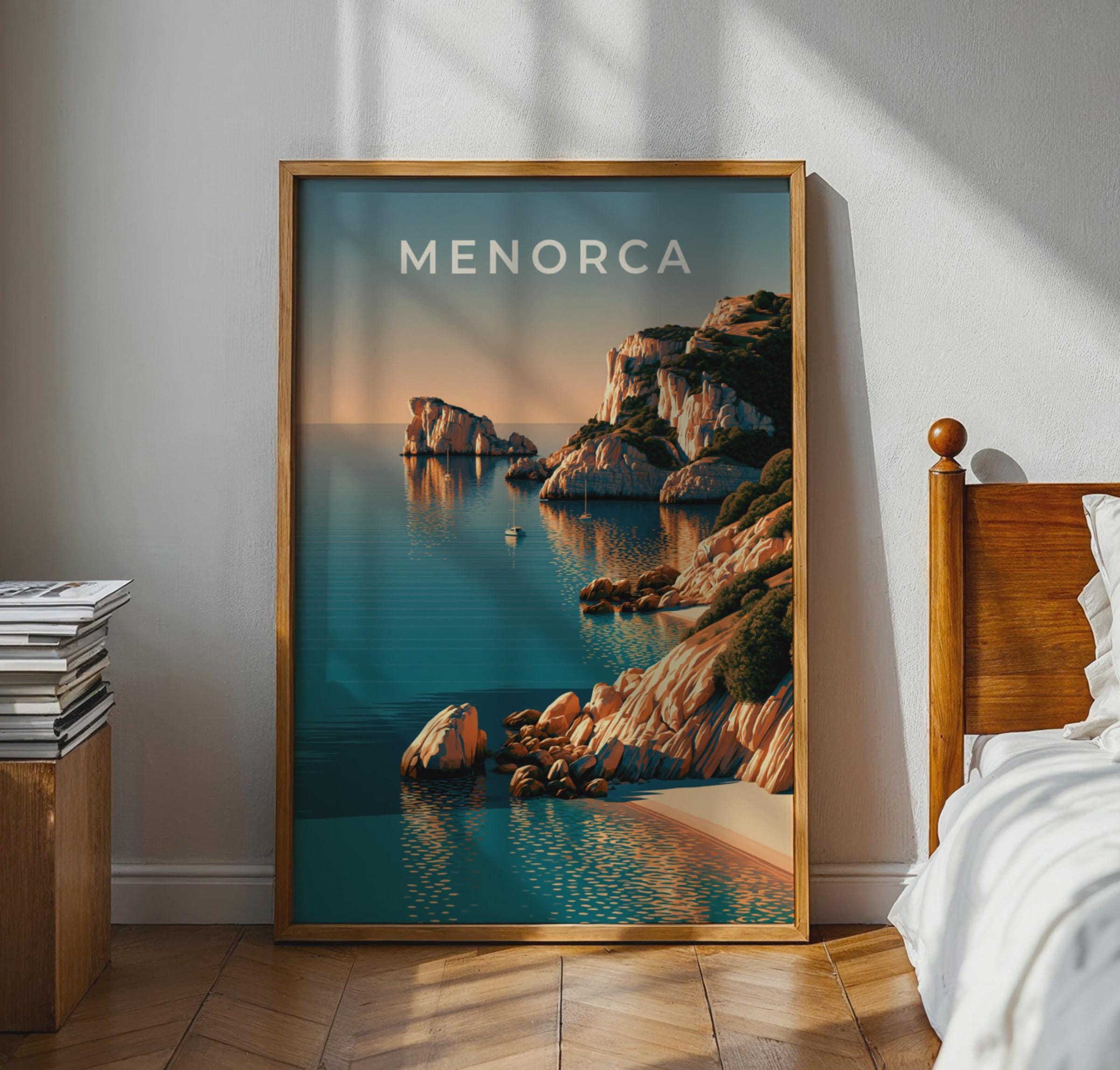 Menorca Coastal Scene Art Print - Travel Wall Art