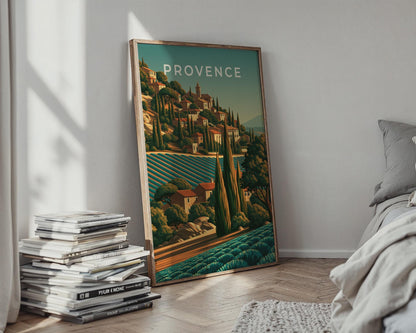 Provencal Landscape Vineyard Print Wall Art - Travel Wall Art